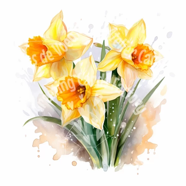 Etiquettes-cadeau Jonquilles A