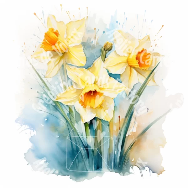 Etiquettes-cadeau Jonquilles B